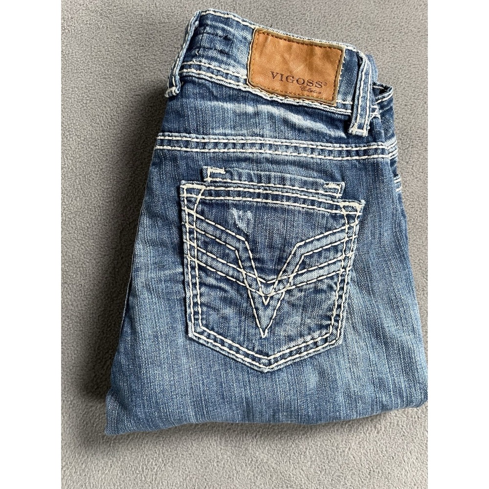 Vigoss Studios Skinny Taper Women's Size 3/4 - 27 Stretch Med Wash 27x25